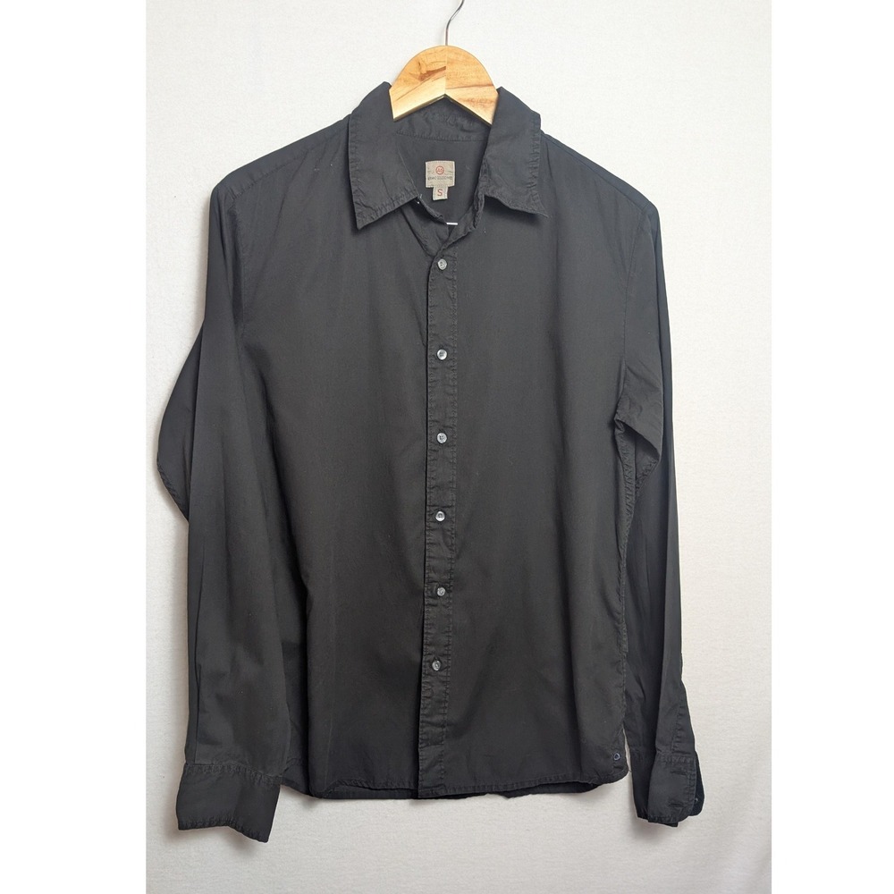 AG Adriano Goldschmied Mens Black Long Sleeve Button Down Shirt Small